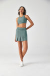 HiTense™ High-Rise Pleated Mini Skirt-Lt Teal