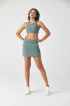 FlexEase™ Side-Slit Tennis Skirt-Lt Teal