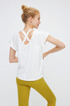 BreeLite™ Women's Relaxed-Fit Cross Back Short-Sleeve T-Shirt