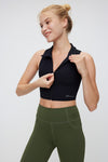 FlexEase™ Women's Collared Crop Tops - SALTUM SPORTS