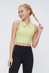 FlexEase™ Women's Collared Crop Tops - SALTUM SPORTS