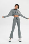 Cropped Hoodie & Flare Legging Set