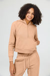 Women's 1/2 Zip Cropped Hoodies Coats