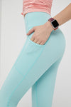 High Waisted Leggings with Double Pockets for Women