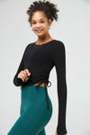 Double Adjustable Drawstring Long Sleeve with Thumb Hole