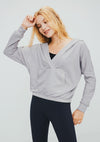 Women's Hooded Workout Sweatshirt with Kangaroo Pockets