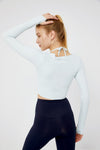 Crossover Long Sleeve Crop Top