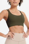 Strappy Cross Back Sports Bra