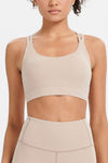 Strappy Cross Back Sports Bra