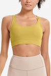 Strappy Cross Back Sports Bra