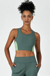 Hitense™ Racerback Sports Bra-Lt Teal