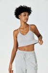 CloudFleece™ Adjustable Cropped Cami-Lt Flecked Grey