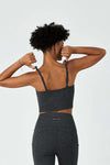 CloudFleece™ Adjustable Cropped Cami-Dark Heather Grey