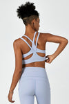 Hitense™ Spaghetti Strap Sports Bra-Greyish Blue